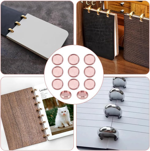 BENECREAT 11Pcs Aluminium Alloy Binding Discs, 18mm/0.7 Inch Metal Discbound Expansion Discs for Notebook