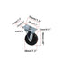 360 1.5 Inch Set 8 Heavy Duty Industrial Caster Wheel PU No Noise Mini Wheels,TTZEZE Degree Swivel Rectangle Top Plate