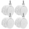 KAJNBN 4pcs 1.5 Inch White Universal Swivel Caster Wheels with Brake Threaded Stem