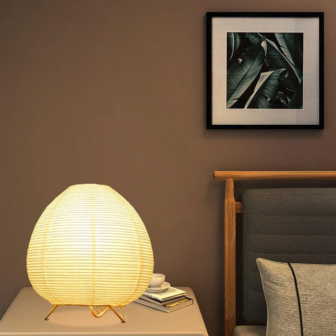Cozy 8inch) Small Table Lamp, Cute Paper Lamp, Ambient Lighting Lamp, Bedside Lamp, Minimalist Warm Glow Light