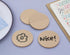 ONLYKXY 4 Pack Round Clear Sticky Notes, 1.77inch, Waterproof Self-Stick Book Tabs, 200 Sheets