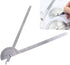 0-180 Degree Angle Finder, Stainless Steel Round Head Rotary Protractor Scale, Adjustable Double-arm Ruler
