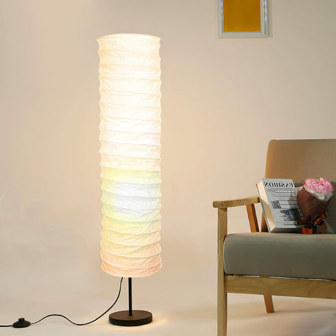 FAVOMOTO Paper Floor Lamp Shade Replacement, Nordic Style Lantern Lampshade Light Accessories Lamp Shield Cover