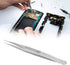 Stainless Steel Tweezers, High Accuracy Straight Tapered Ultra Fine Point Forceps for Mobile Repair
