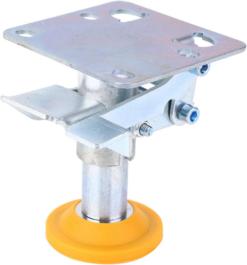 3in Capability100kg/220.46lb(X-75-32-3) Trolley Brake Floor Lock Iron Galvanized Trolley Cart Lock with TPU Pad
