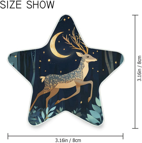 ALAZA Deer Leaf Star Star Shaped LED Night Light Dusk to Dawn Sensor Plug in Night Home Decor Desk Lamp for Bedroom