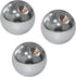 CQnodoit Silver Metal Ball Lamp Finials 3 Pcs Screw-On Lighting Toppers M6 Thread