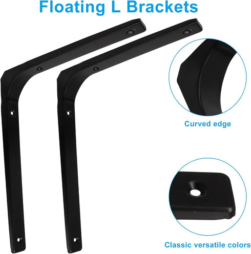 Moicstiy 4 12 Inch Pcs L Brackets, Corner Braces with Screws for Shelves Support, Cabinet Hardware, Furniture Repair