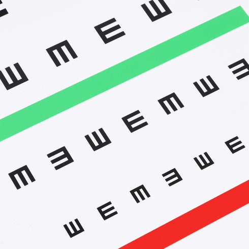 E Eye Chart Visual Acuity Chart for Eye Exams, 10 Feet (9x14 Inches)