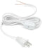OHLECTRIC White Lamp Power Cord Set with Rotary Switch, 8 Ft 18/2 AWG