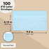 Juvale 100 Pack #10 Light Blue Envelopes, Square Flap for Mailing Letters, Invitations (4 1/8 x 9 1/2 In)