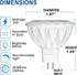 MR16 LED Bulbs, 50W Halogen Equivalent Landscape Light Bulbs, 2700K Warm White 5W GU5.3 12V Spotlight Bulb (6 Pack)