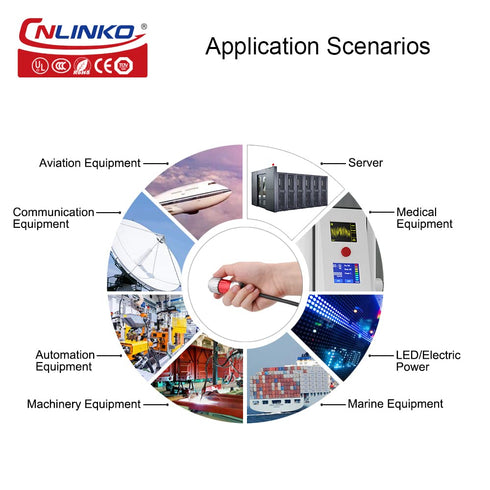 CNLINKO DH Series M20 Waterproof Connector, 2/3/4/5/7/9/12 Pin Bayonet Connecting Type, IP67