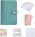 Divguf A6 Budget Binder Set, Soft PU Leather 6-Ring Notebook with 12 Budget