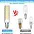 2-Pack E11 Bulb 8W E11 Bulb T4 AC120V 800LM 80W Bulb 6000K LED JD Light Mini Candelabra Base for Ceiling Fans