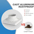 3" Cast Aluminum Pier Mount Base, Diameter Pier Mount Adapter for Outdoor Post Light, White Pier Mounting Base for Deck