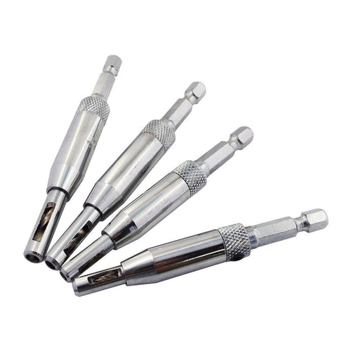 4Pcs Door Self-centering Hinge Drill, Window Hole Opening Center Drill Bit Hole Puncher Woodworking Tools