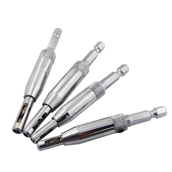 4Pcs Door Self-centering Hinge Drill, Window Hole Opening Center Drill Bit Hole Puncher Woodworking Tools