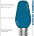12-Pack C7 Bulbs 0.5W, Bulb, E12 LUXRITE LED Blue Replacement Light for String Lights, Shatterproof Colored Candelabra