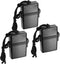 PATIKIL Waterproof ID Card Badge Holder, 3 Pack Floating Sports Case with Lanyard, Buoyant Box, Black