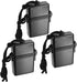 PATIKIL Waterproof ID Card Badge Holder, 3 Pack Floating Sports Case with Lanyard, Buoyant Box, Black