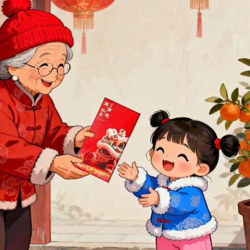 BAIWOVIS 6 Pack Packets, 2) Chinese New Year Red Envelopes, Traditional Lunar New Year of Horse Money Lucky Money