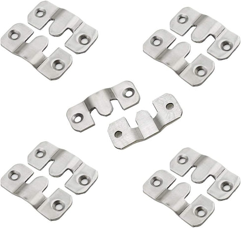 Luomorgo 10 Pack Z-Clips Flush Mount Bracket Heavy Duty Picture Hangers for Hanging Large Picture Displays