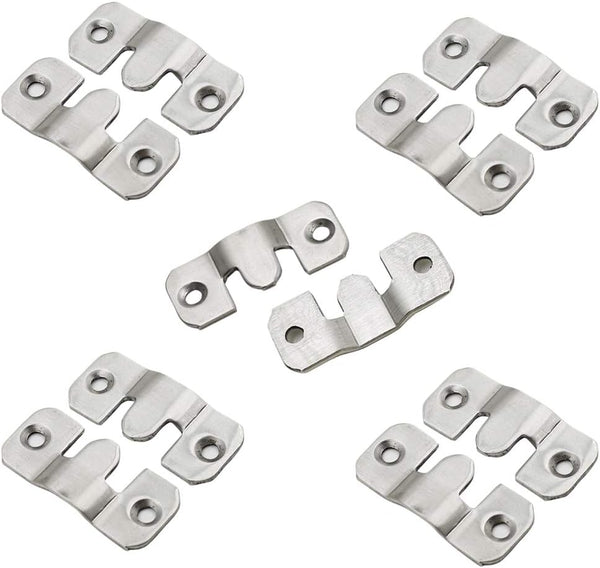Luomorgo 10 Pack Z-Clips Flush Mount Bracket Heavy Duty Picture Hangers for Hanging Large Picture Displays