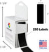 ChromaLabel 1 x 3 Inch Permanent Color Code Rectangle Labels, 100 Stickers per Dispenser Box, Black