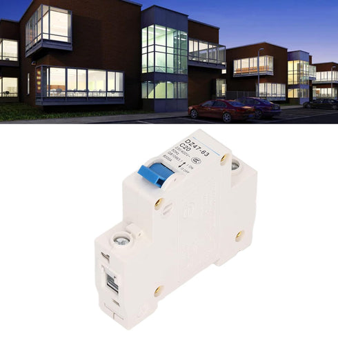 C20 1P Miniature Circuit Breaker, MCB DIN Rail Mounting Isolator 230V 400V 20A for Lighting in Buildings