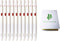 Zebra Blen Retractable Ballpoint Pen, Fine Point 0.5mm, 10 Pack (Red Ink/White Body), Sticky Notes Value Set