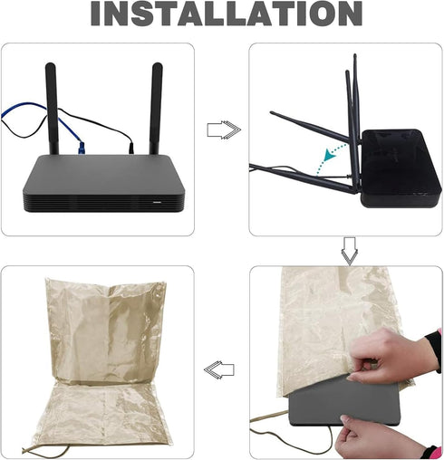 Faraday Box WiFi Router Cover, EMF Protection Faraday Cage for Router Smart Meter Cover, 13.8IN 15.7IN