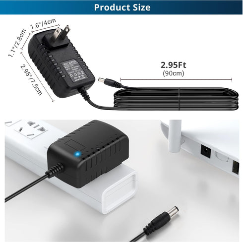 Suacopzar 12V 1A 12V 100-240V 12V 1A 12W 12W DC Power Supply Adapter Transformer, DC Converter AC to DC LED Driver