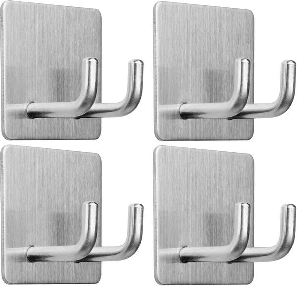 Yikla Adhesive Hooks, Razor Holder for Shower, Stick Bathroom Wall Towel Hooks,