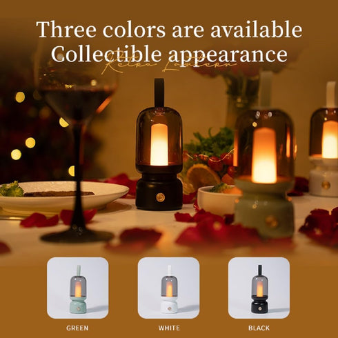Portable Retro Table Lamp for Outdoor Indoor,LED Sleep Lamp Cute Room Decor Night Light ,Cordless USB Rechargeable Desk