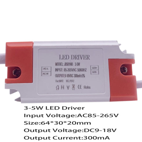 TOPXCDZ 300mA 600mA 900mA 1-3w 4-7w 8-12w 12-18w 18-25w 25-36w Bulb (3-5W 300mA) LED Driver LED Constant Current Driver