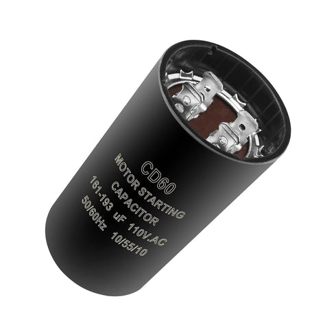 161-193 uf/MFD 110-125 VAC CD60 Universal Round Motor Start Capacitor for AC Motors, Pool Pump, Well Pump