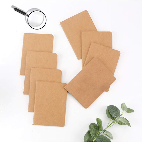 EUSOAR Blank Memo Scratch Pads, 24 Pack, A6 3.9" x 5.5", 60 Pages, Softcover Kraft Notebook, Unlined Travel Journal Set