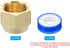 PATIKIL 3/4" Brass Flare Nut, 2 Pcs SAE 45 Degree Copper Flare Tube Fitting for Air Conditioner Water Gas Line