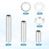 MECCANIXITY 21Pcs 3 1/4IP 1/2" Size Lamp Pipe Nipples Kit with Hex Nuts Washers, All Threaded Outer Diameter Lamp Rod