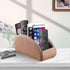 5 All-in-One Leather TV Remote Control Holder with Compartments Nightstand Desktop Air Conditioner Media Player Remote