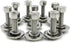 (6 Sets) 3/8-16x1-3/4 Stainless Steel Hex Head Screws, Bolts, Nuts, Flat & Lock Washers, 18-8 (304) Fully Threaded by