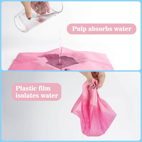 75pcs MAQIHAN Dental Bibs Disposable - Pink Disposable Dentist Bibs for Nail, Tattoo, Lash, Paper Towels, Napkins, Desk