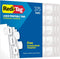 Redi-Tag Laser Index Tabs, Customizable Divider Labels, Permanent Adhesive, 1-1/8" x 1-1/4", White, 375 Tabs (B39017)