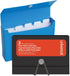 Universal UNV47304 Poly Index Card Box - Black/Blue, 3 in. x 1.33 in. x 5 in. (2/Pack)