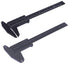 Penta Angel 2Pcs Plastic Caliper, Inch/Metric 6 Inch 150mm Mini Double Scale Ruler Measuring Tool (Gray and Black)