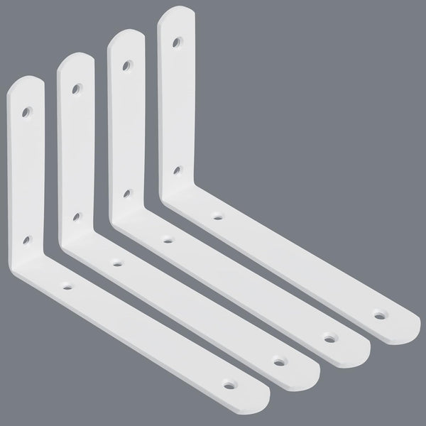Alise Floating Shelf Brackets,White Bracket for Shelves Heavy Duty L Bracket Corner