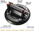 8" Heavy Duty Glass Suction Cup Lifter - Industrial Vacuum Lifter for Granite Lifting & Window Replacement, 240 lbs