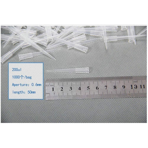 200ul Pipette Tips, Universal Clear White Pipette Tips, 1000 Pcs/Bag