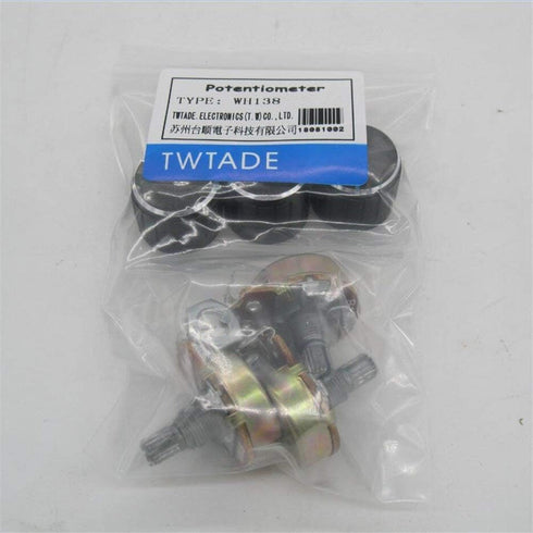 TWTADE 3pcs 50K ohm Potentiometer, Single Turn Rotary Linear Variable Potentiometer with 3pcs Knobs